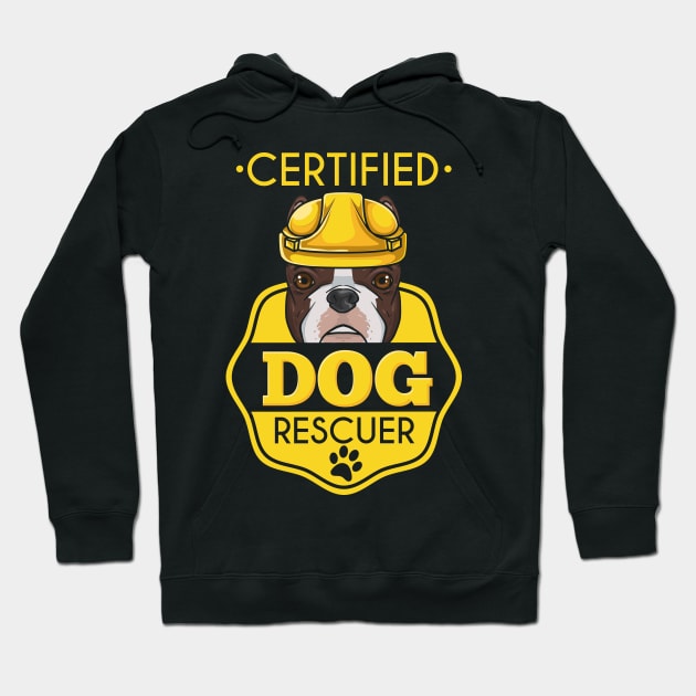 Certified Dog Rescuer Hoodie by Shirtbubble